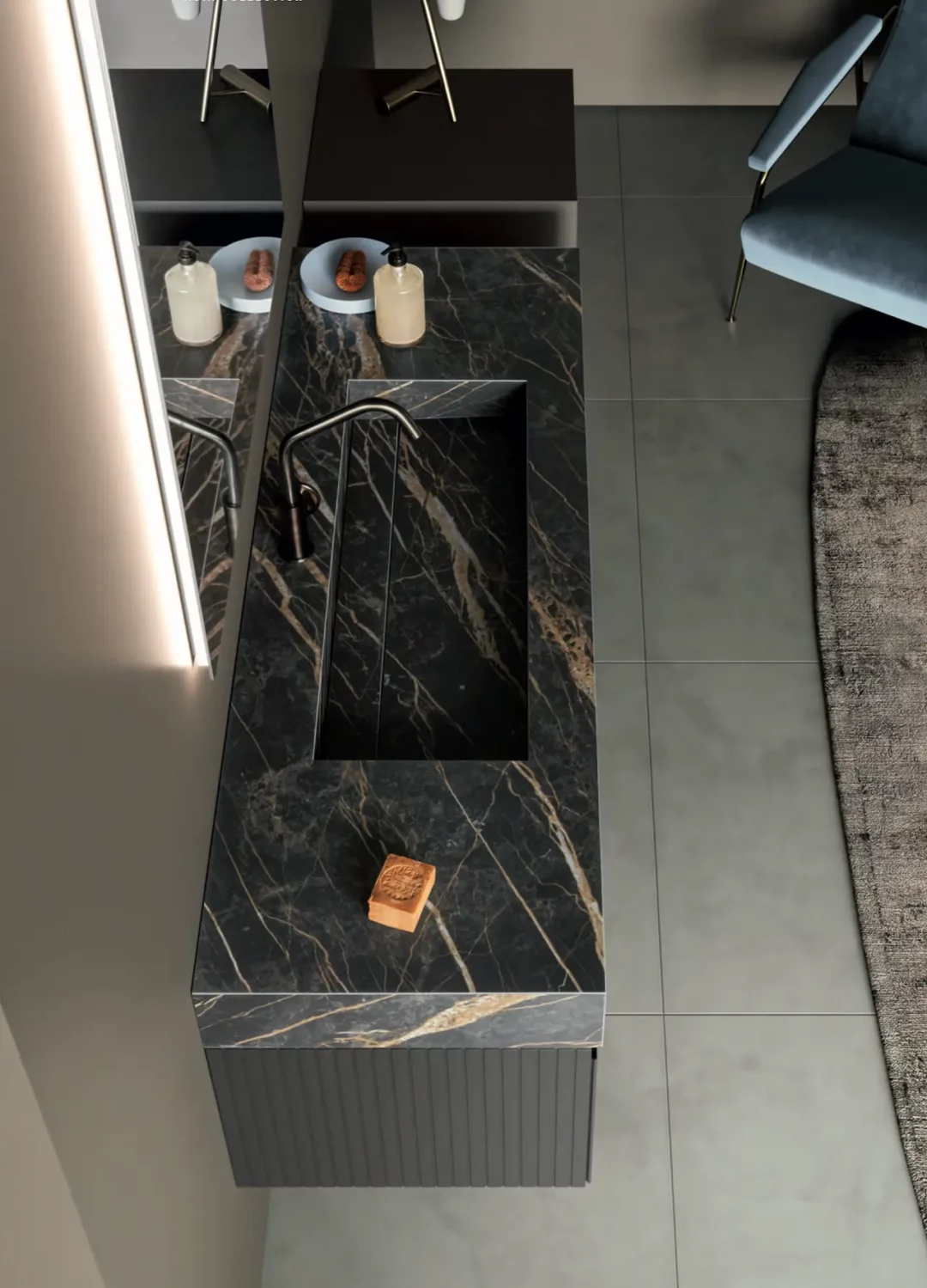 ASIA 408 Millerighe Laccato Piombo Opaco di Ideal Bagni - immagine 3